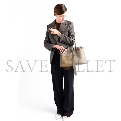 PRADA BUCKLE LARGE LEATHER HANDBAG WITH BELT 1BA416 (37.5*27.5*14cm) PRADA BUCKLE LARGE LEATHER HANDBAG WITH BELT 1BA416 (37.5*27.5*14cm)